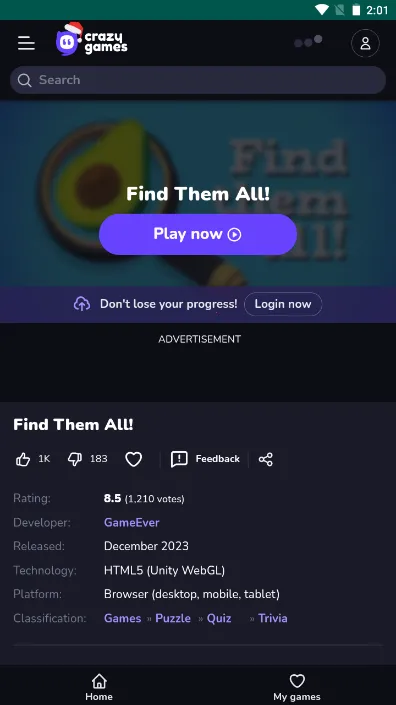 CrazyGames(��Ϸ����ƽ̨)v1.4 ��׿���ͼ